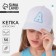 Women's cap "A", white color, rr 56