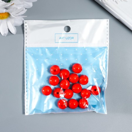 Beads for creativity plastic "Scarlet beads" set of 16 grams 1.2x1.2 cm-2