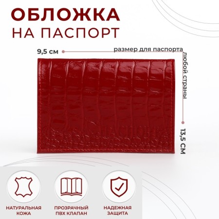 Cover for passport, red color