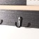Hooks decorative wood with a shelf "houses and trees" black 5x39.5x18 cm