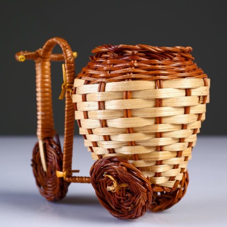 Wicker souvenirs (bicycle) 15x9 cm H 12 cm. (Cut bamboo)-1
