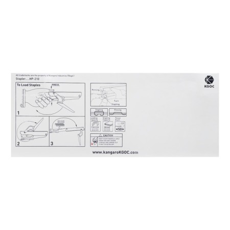 Stapler Plaster No. 24/6 to 30-40 sheets Kangaro HP-210, brackets 24/6-24/8, 26/6-26/8, mix-3