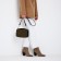 Cross-Bodi bag with zipper, olive color