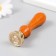 Printing for wax with a wooden handle "Crown with the letter E" 9x2.5x2.5 cm