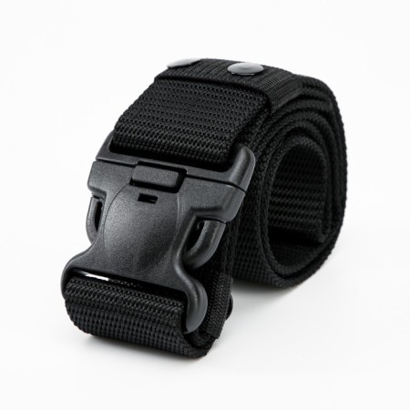 Tactical belt, 125 cm, width 5.3 cm, plastic buckle, black-1