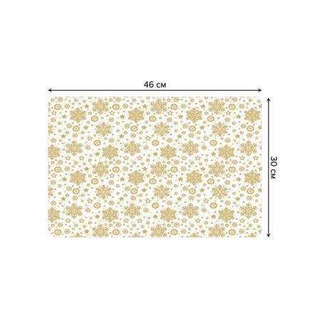 A set of napkins for setting the Golden Snowflake table, rectangular, rounded edges, size 30x46 cm, 4 pcs-2