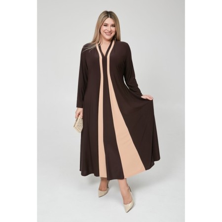 Women's dress, size 58, dark brown color-2