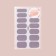 Manicure films, 14 pcs, with sparkles, gray color