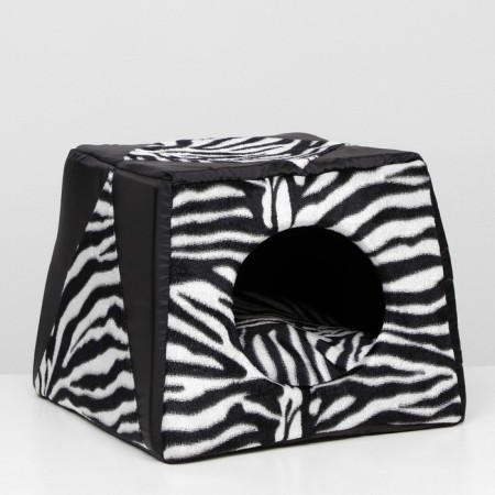Transformer house trapezoid 43 x 43 x 34 cm, zebra coloring-1