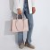 Bag Female Tout with zipper, pink color