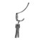 Hook furniture tundra TKD014, two -rod, chrome, 100 pcs