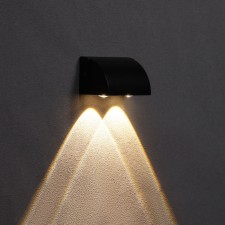 Facade lamp “Cascade”, FSD-094, 2 W, 3000K, 2 rays, IP65, 220 V, metal, black