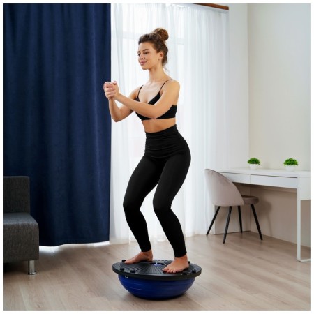 Half -sphere bosu gymnastic, with a pump, 55x25 cm, blue color-4
