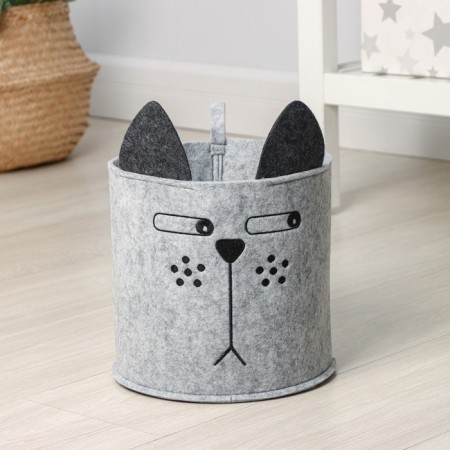 Organizer for storage Funny "Kotyara", 24 × 24 × 22 cm, 8 l, color gray color
