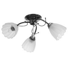 Chandelier 53512/3an wt, 3x40W E27, black chrome color