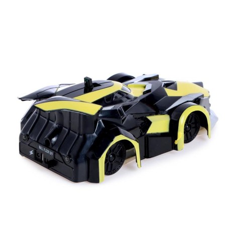 Anti -gravity machine "Sportser", radio control, battery, drives along the walls, light, yellow color-2