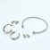 Set 4 objects: 3 pairs of earrings, 1 bracelet "Shine" Fund, white color in silver