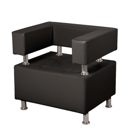 Armchair "Bork", black glossy