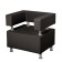 Armchair "Bork", black glossy