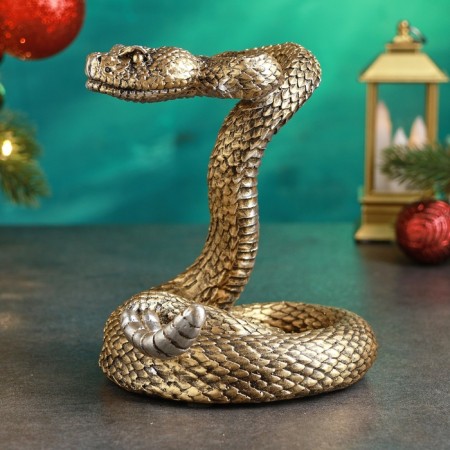 Figure "Gremie Snake" 13x10x14cm, bronze with silver-1