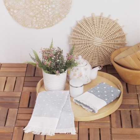 Set of kitchen towels, size 40x60 cm, color gray 2 pcs