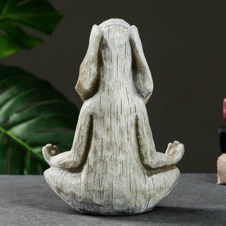 Piggy bank "Hare yog" 25x19x10cm, gray stone-6