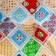 Pillow on a mosaic chair is blue 40x40cm, horny, 150 g/m2, Hollofiber