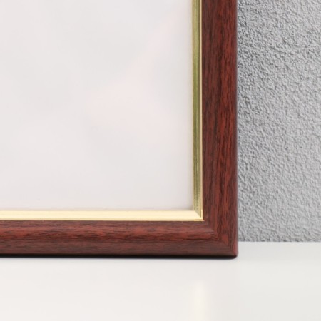 Photo frame Plastic "Mira" 25x35 cm beech with gold (plastic screen)-1