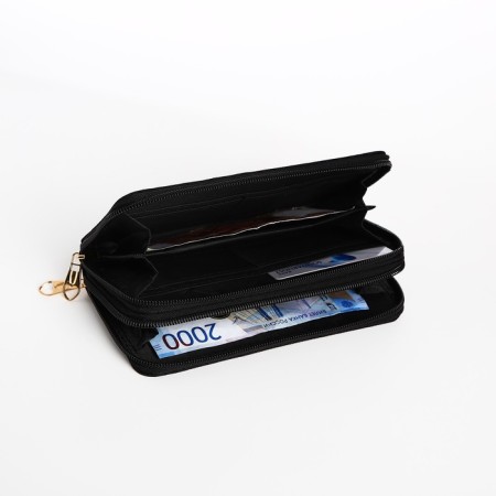 Women's wallet on lightning, black color-3