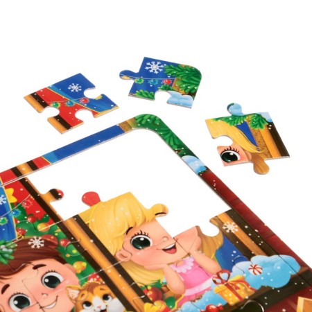 Puzzles 4 in 1 New Year's Joy, 9, 16, 25, 36 elements-2