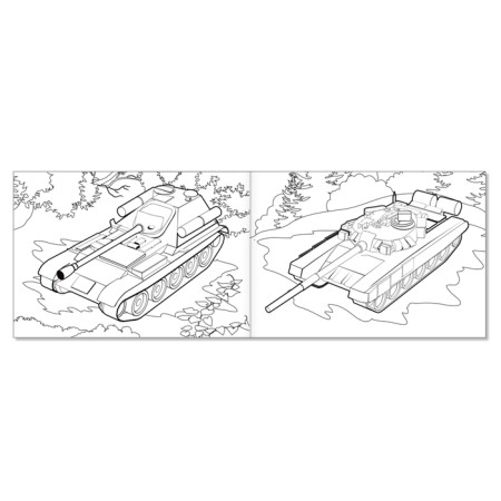 Coloring "Tanks", A5, 12 p.-1