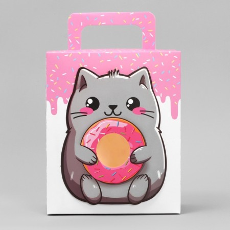 Gift folding box, packaging, “cat”, 18 x 15 x 7.5 cm-2
