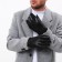 Male gloves, size 22, with insulation, black color