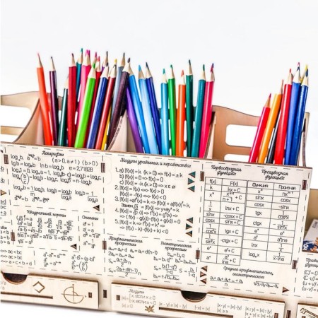 Stand for pencils and pens Robokub "Mathematics: Formulas"-4