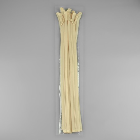 Lightning "Spiral", No. 3, detachable, automatic lock, 40 cm, beige color-2