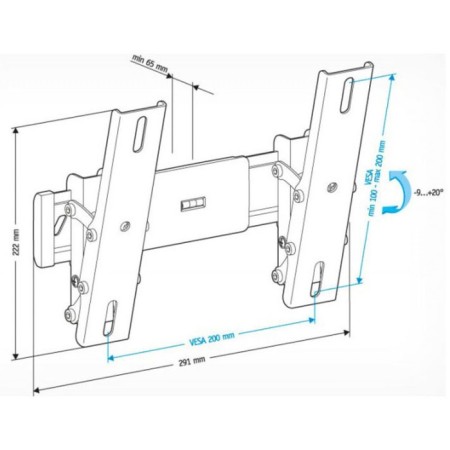 Holder LCD-T2611, up to 30 kg, 22-47 ", wall, tilt, black-1