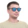 Sunscreen glasses "Master K", UV 400, 14 x 14 x 4.5 cm, lens 4.5 x 5.2 cm, blue