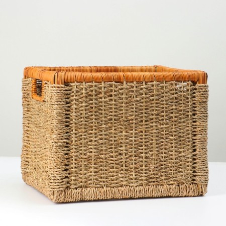 Wicker basket, 36x26x27, seaweed