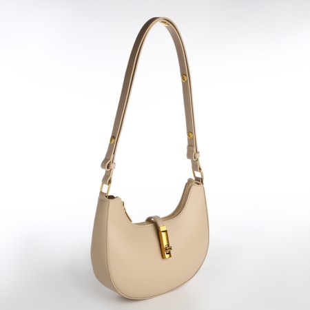 Female bag Textura, small size, beige color-1