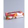 Box with a shell for 3 sweets, with the window "March 8", 13 x 5 x 3.3 cm. Confectionery packaging