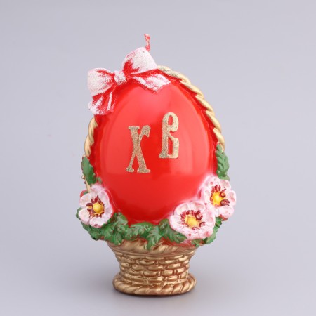 Figure candle large "Easter egg in a basket", 9.5x14.5 cm, 220 gr-2