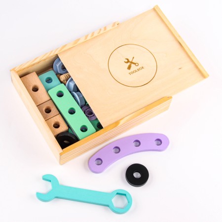 Wooden designer "Little Builder", 21.3 × 17.5 × 4.5 cm-2