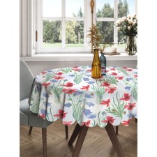 The tablecloth “Field bouquets”, round, Saten, d = 150 cm