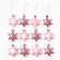 Christmas tree toy New Year's "stars", for the New Year, color pink mix