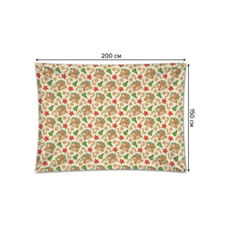 Decorative panel with photo printing "Christmas postcard", horizontal, size 150x200 cm-1