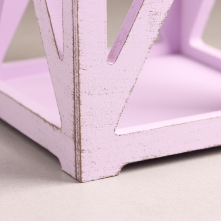 Kashpo wooden 14 × 14 × 26 cm "Lantern High-tech Provence", lilac-3