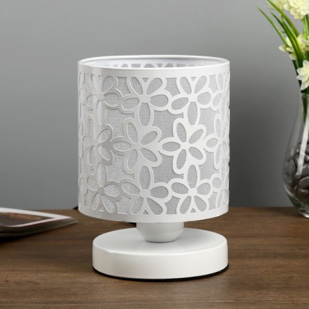 Table lamp "Flowers" 1xe27 40W white 14.5x14.5x19.5 cm Risalux