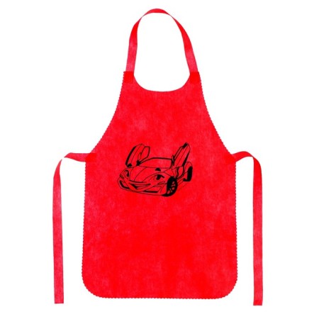 Apron for creativity "Racing Machine", the color is red, 42 × 63 cm-1