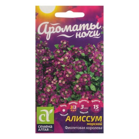 Flower seeds Alissum "Violet Queen", this. Alt, c/p, 0.1 g