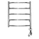 Domoterm electric heated towel rail "Laura", 500 x 700 mm, 5 crossbars, right, chrome